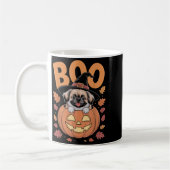 Peke Costume On Pumpkin Halloween Pekingese コーヒーマグカップ (左)