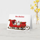 Pekin Ducks Christmas カード (黄色い花)