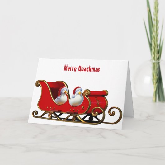 Pekin Ducks Christmas カード (正面)