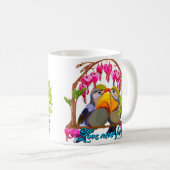 Pekin Robins—Leiothrix Love Never Fails コーヒーマグカップ (正面右)