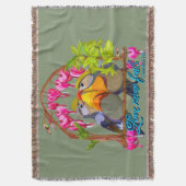Pekin Robins—Leiothrix Love Never Fails スローブランケット (正面縦)