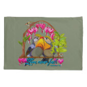 Pekin Robins—Leiothrix Love Never Fails 枕カバー (裏面)