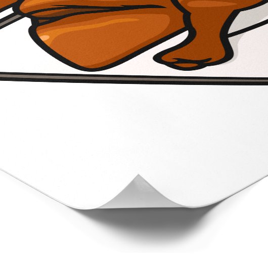 Peking duck cartoon illustration ポスター (角)