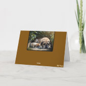 PekingeseとBullmastiffカード カード (裏面)