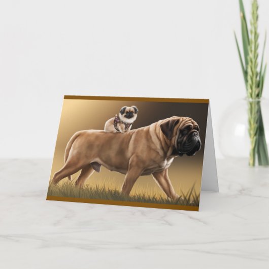 PekingeseとBullmastiffカード カード (正面)
