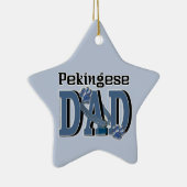 Pekingeseのパパ セラミックオーナメント (右)