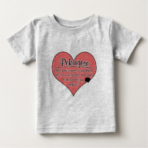Pekingeseの足は犬のユーモアを印刷します ベビーTシャツ