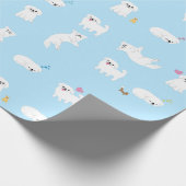 Pekingeseパターン包装紙 ラッピングペーパー (角)