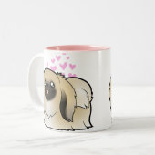Pekingese愛(切られるショー) ツートーンマグカップ (正面左)