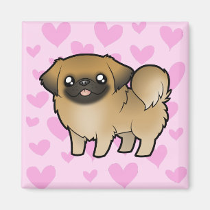 Pekingese愛(切られる子犬) マグネット