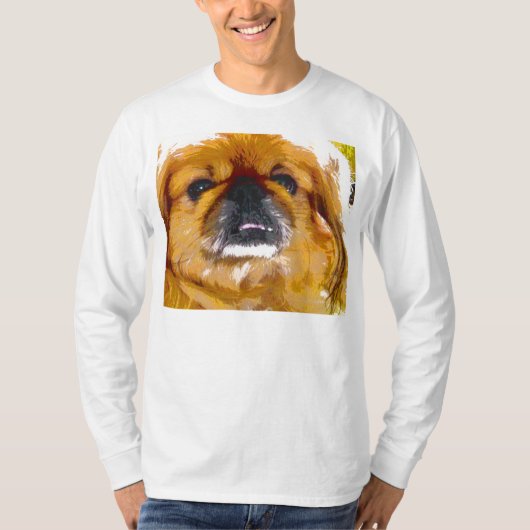 Pekingese犬の恋人のティー Tシャツ (正面)