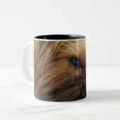 Pekingese犬、終わり ツートーンマグカップ (正面左)
