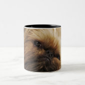 Pekingese犬、終わり ツートーンマグカップ (中央)