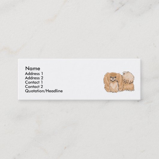 Pekingese スキニー名刺 (正面)