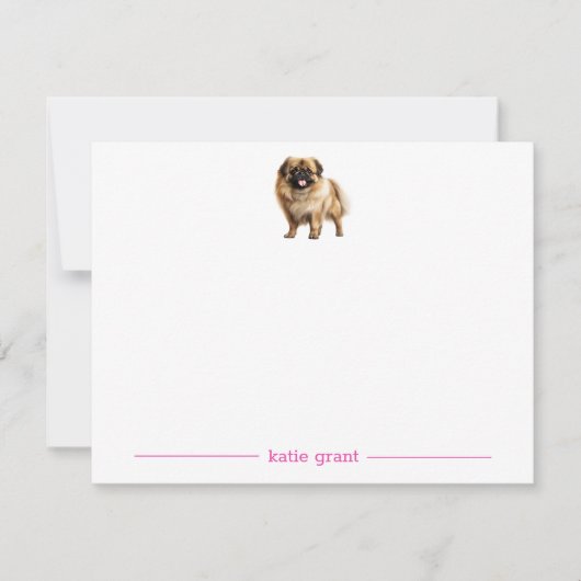Pekingese パーソナライズされた Noteカード ノートカード (正面)