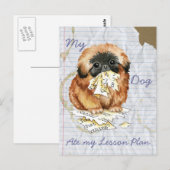 Pekingese 食べ My Lesson Plan ポストカード (正面/裏面)