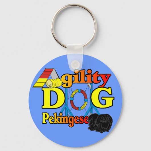 Pekingese_Agilityギフト キーホルダー (正面)