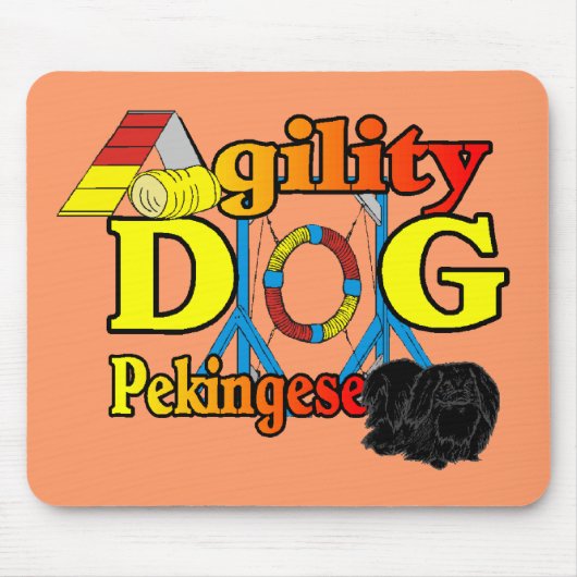 Pekingese_Agilityギフト マウスパッド (正面)