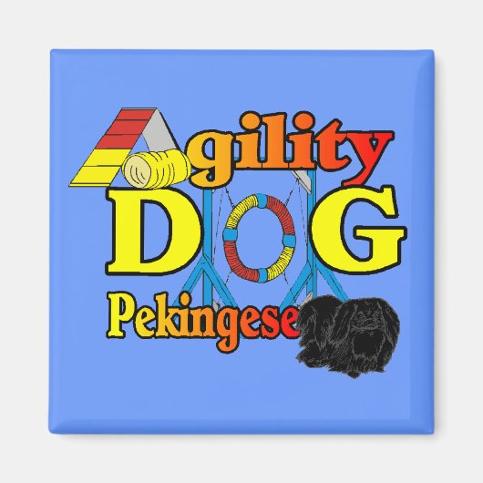 Pekingese_Agilityギフト マグネット (正面)