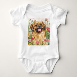 Pekingese Baby Bodysuit ベビーボディスーツ