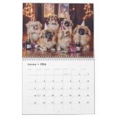 Pekingese Calendar カレンダー (1月 2026)