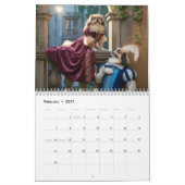 Pekingese Calendar カレンダー (2月 2027)