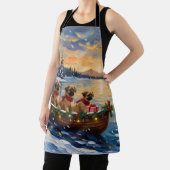 Pekingese Christmas Boat Holiday エプロン (インサイチュ)