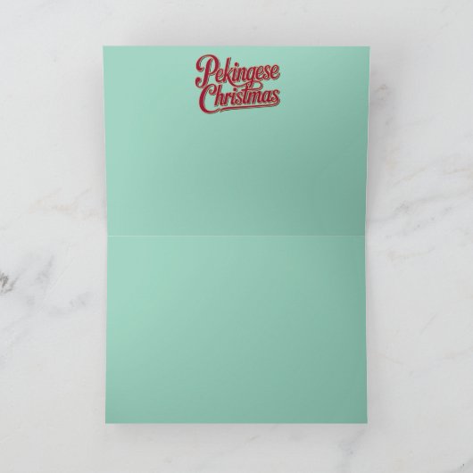 Pekingese Christmas Cookie Card カード (内部)