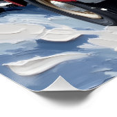 Pekingese Christmas Red Truck Holiday ポスター (コーナー)