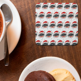 Pekingese Dog Breed Christmas Stars スクエアペーパーコースター