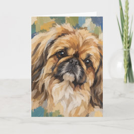 Pekingese Greeting Card | Pekingese Dog Lover Card カード