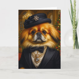 Pekingese Holiday Card シーズンカード