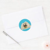 Pekingese Sticker ラウンドシール (封筒)