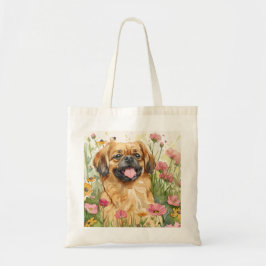 Pekingese Tote Bag – Watercolor Art トートバッグ