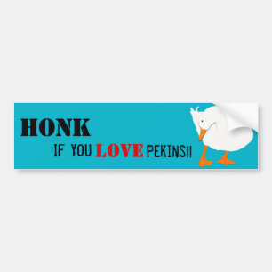 Pekinsのバンパーステッカーを愛したら警笛を鳴らして下さい バンパーステッカー