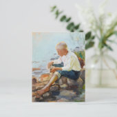 Pekka Halonen, Boy on the shore CC0741 Finland ポストカード (スタンド正面)