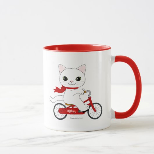 Peko白い猫 マグカップ (右)