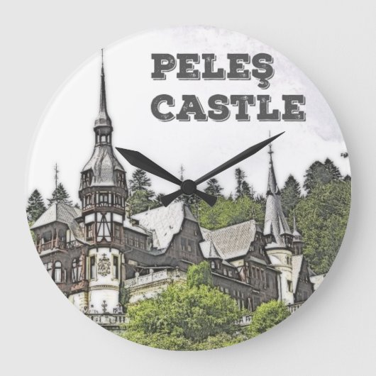 Pelesの城 ラージ壁時計 (正面)