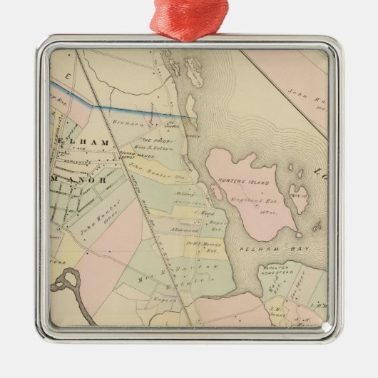 PelhamのPelham領域、ニューヨーク メタルオーナメント (正面)