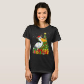 Pelican Bird   Xmas Holiday Santa Pelican Christma Tシャツ (正面フル)