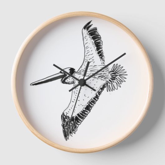 Pelican clock  壁時計 (正面)