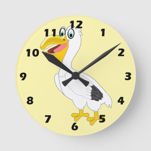 Pelican Design ラウンド壁時計 (正面)