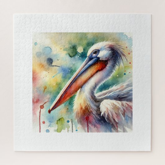 Pelican in Serenity 210724AREF108 - Watercolor ジグソーパズル (縦)
