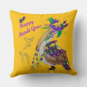 Pelican Mardi Gras Party decor クッション (裏面)