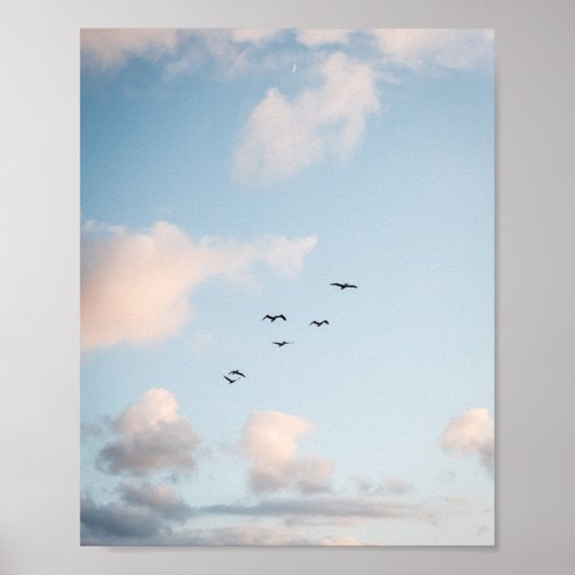 Pelican Sunset Print Poster Paper (Semi-Gloss) ポスター (正面)