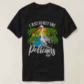 Pelican Tropical Birds  Tシャツ (デザイン正面)