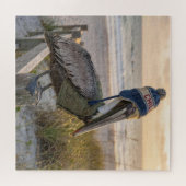 Pelican Wearing a Winter Hat ジグソーパズル (横)