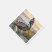 Pelican Wearing a Winter Hat スタンダードカクテルナプキン (角)