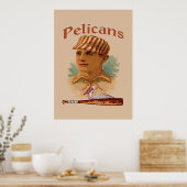 Pelicans Baseball Poster ポスター (キッチン)