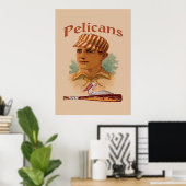 Pelicans Baseball Poster ポスター (ホームオフィス)